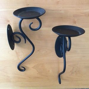 Partylite Hearthside Black Wall Sconces